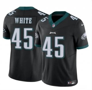 Men's Philadelphia Eagles #45 Devin White Black 2023 F.U.S.E Vapor Untouchable Limited Football Stitched Jersey