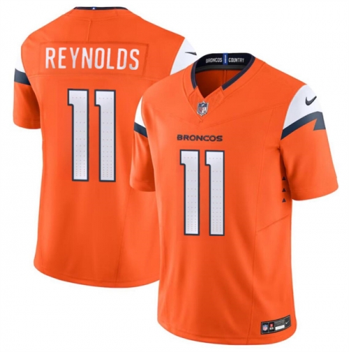 Men's Denver Broncos #11 Josh Reynolds Orange 2024 F.U.S.E. Vapor Limited Football Stitched Jersey