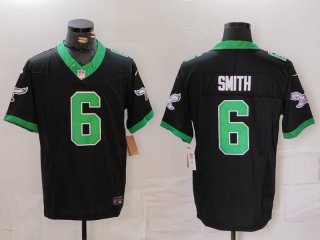 Men's Philadelphia Eagles #6 DeVonta Smith Limited Black Alternate FUSE Vapor Jersey