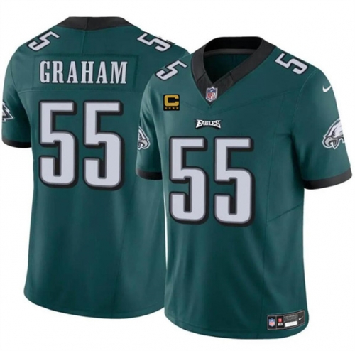 Men's Philadelphia Eagles #55 Brandon Graham Green F.U.S.E. With 4-Star C Patch Vapor Untouchable Limited Football Stitched Jersey