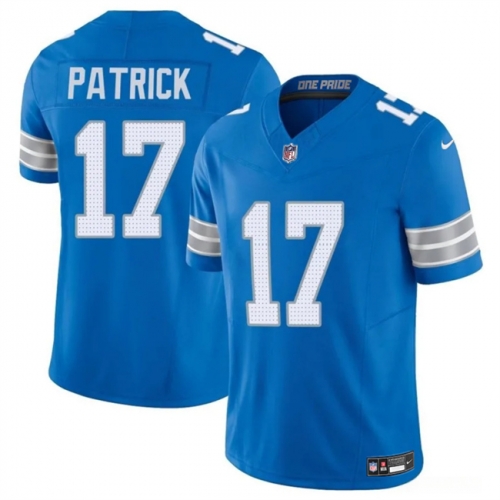 Men's Detroit Lions #17 Tim Patrickn Blue 2024 F.U.S.E. Vapor Limited Football Stitched Jersey