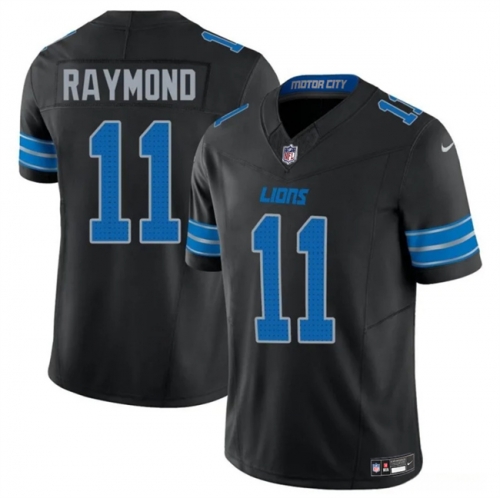 Men's Detroit Lions #11 Kalif Raymond Black 2024 F.U.S.E. 2nd Alternate Vapor Limited Football Stitched Jersey