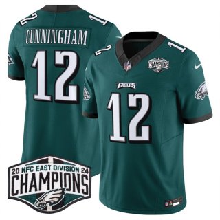 Men's Philadelphia Eagles #12 Randall Cunningham Green 2024 NFC East Champions F.U.S.E. Vapor Untouchable Limited Stitched Football Jersey