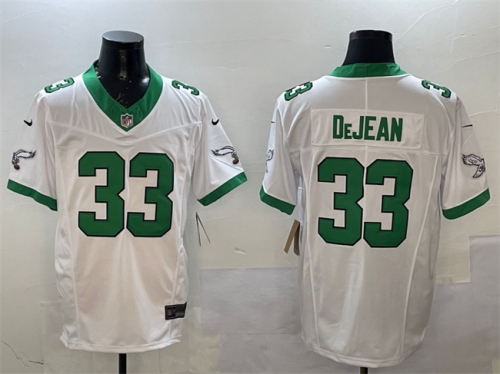 Men's Philadelphia Eagles #33 Cooper DeJean White F.U.S.E Vapor Untouchable Limited Stitched Football Jersey