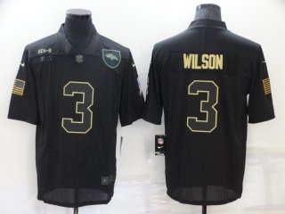 Men's Denver Broncos #3 Russell Wilson Black 2020 Salute To Service Stitched NFL Nike Limited Jersey