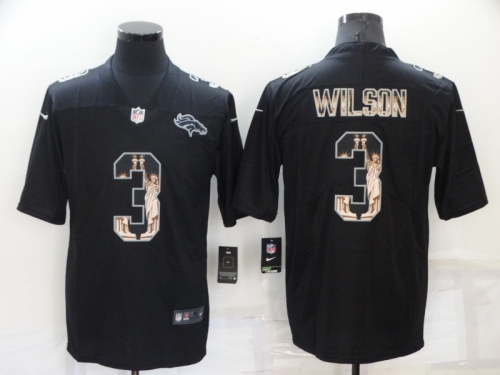 Men's Denver Broncos #3 Russell Wilson 2019 Black Statue Of Liberty Stitched NFL Nike Limited Jersey