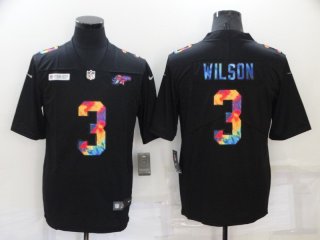 Men's Denver Broncos #3 Russell Wilson Nike Multi-Color Black 2020 NFL Crucial Catch Vapor Untouchable Limited Jersey