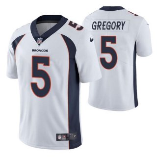 Men's Denver Broncos #5 Randy Gregory White Vapor Untouchable Limited Stitched Jersey