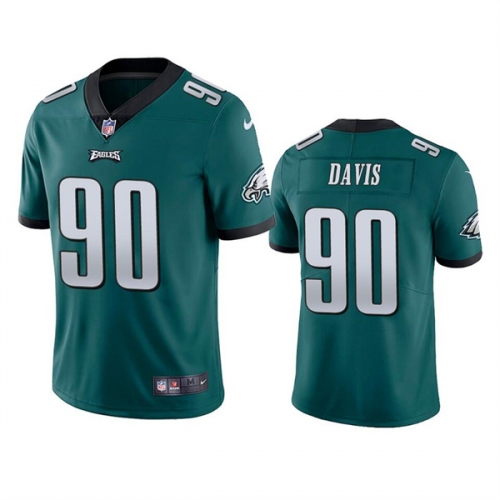 Men's Philadelphia Eagles #90 Jordan Davis Green Vapor Untouchable Limited Stitched Jersey