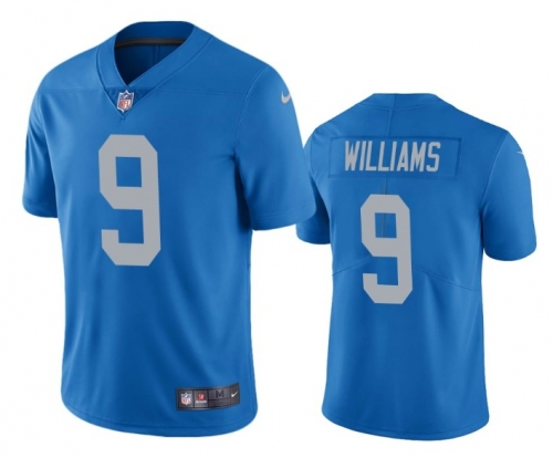 Men's Detroit Lions #9 Jameson Williams Blue Vapor Untouchable Limited Stitched Jerseys