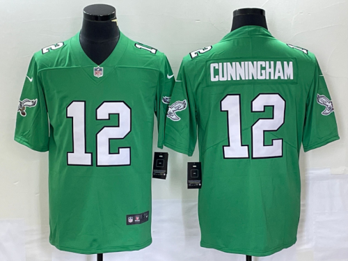 Men's Philadelphia Eagles #12 Randall Cunningham Green 2023 Vapor Limited Throwback Jersey