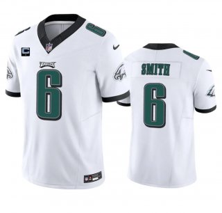 Men's Philadelphia Eagles #6 DeVonta Smith White 2023 F.U.S.E. With 1-Star C Patch Vapor Vapor Untouchable Limited Football Stitched Jersey