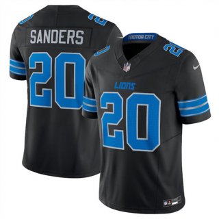 Men's Detroit Lions #20 Barry Sanders Black 2024 F.U.S.E. 2nd Alternate Vapor Limited Stitched Jersey