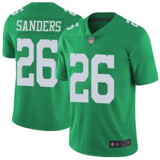 Eagles #26 Miles Sanders Green Men's Stitched Football Limited Rush Jersey