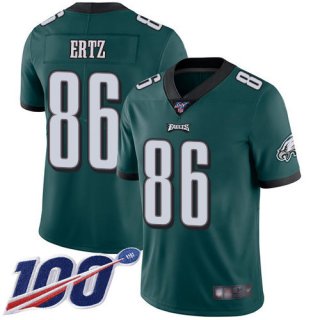 Nike Eagles #86 Zach Ertz Midnight Green Team Color Men's Stitched NFL 100th Season Vapor Limited Jersey