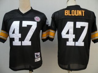 Size XXXXL Pittsburgh Steelers #47 Mel Blount Black Throwback Jersey