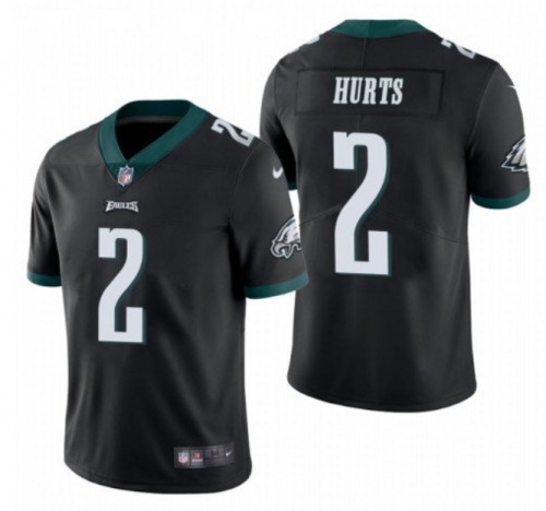 Nike Eagles #2 Jalen Hurts Black 2020 NFL Draft First Round Pick Vapor Untouchable Limited Jersey