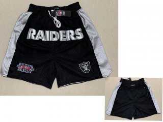 Men's Las Vegas Raiders Black Super Bowl Patch Just Don Shorts