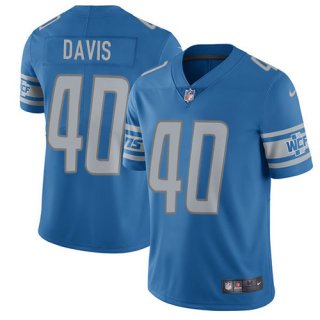 Nike Men's Detroit Lions #40 Jarrad Davis Vapor Untouchable Limited Light Blue Home Jersey