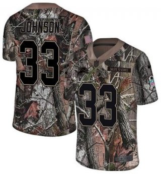 Nike Lions #33 Kerryon Johnson Camo Men's Stitched NFL Limited Rush Realtree Jersey