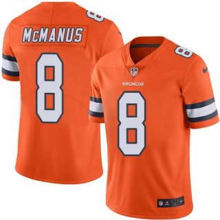 Nike Broncos #8 Brandon McManus Orange Men's Stitched NFL Limited Rush Jersey