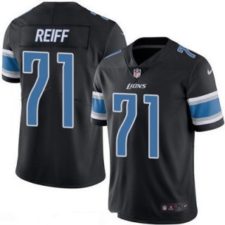 Men's Detroit Lions #71 Riley Reiff Black 2016 Color Rush Stitched NFL Nike Limited Jersey