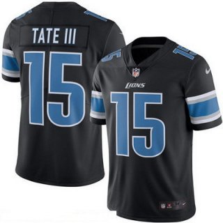 Men's Detroit Lions #15 Golden Tate III Black 2016 Color Rush Stitched NFL Nike Limited Jersey