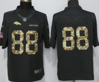 Men's Denver Broncos #88 Demaryius Thomas Black Anthracite 2016 Salute To Service Stitched NFL Nike Limited Jersey