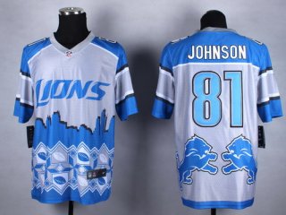 Nike Detroit Lions #81 Calvin Johnson 2015 Noble Fashion Elite Jersey