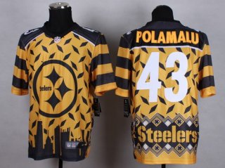 Nike Pittsburgh Steelers #43 Troy Polamalu 2015 Noble Fashion Elite Jersey