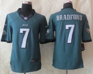 Nike Philadelphia Eagles #7 Sam Bradford Dark Green Limited Jersey