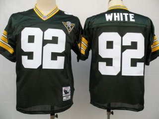 Green Bay Packers #92 Reggie White Green 75TH Throwback Jersey