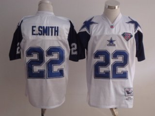 Dallas Cowboys #22 Emmitt Smith White Thanksgivings 75TH Throwback Jersey