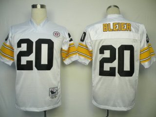 Pittsburgh Steelers #20 Rocky Bleier White Throwback Jersey