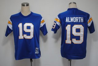 San Diego Chargers #19 Lance Alworth Navy Blue Throwback Jersey