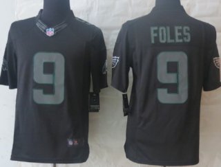 Nike Philadelphia Eagles #9 Nick Foles Black Impact Limited Jersey