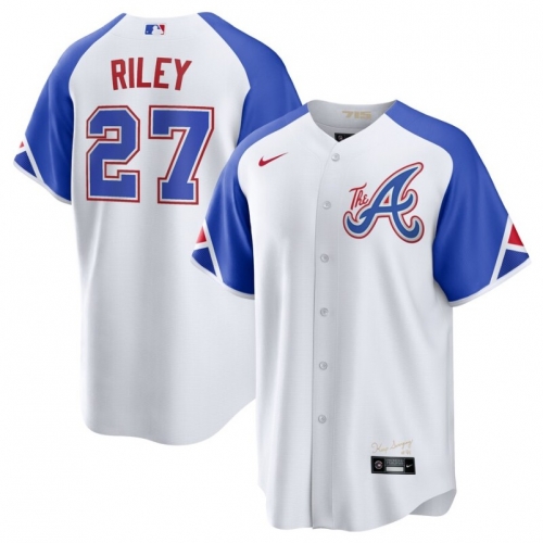 Men's Atlanta Braves Active Player Custom White 2023 City Connect Cool Base Stitched Baseball Jersey