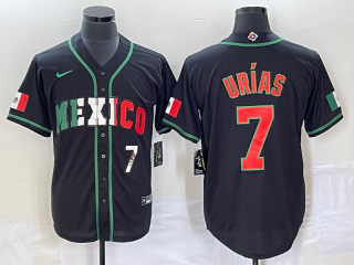 Men's Mexico Baseball #7 Julio Urias Number 2023 Black World Baseball Classic Stitched Jersey5