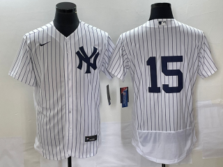 Men's New York Yankees #15 Thurman Munson White Flex Base Stitched Baseball Jersey