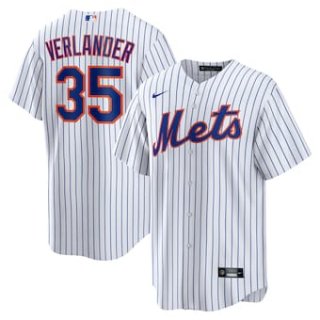 Men's New York Mets #35 Justin Verlander White Stitched MLB Cool Base Nike Jersey