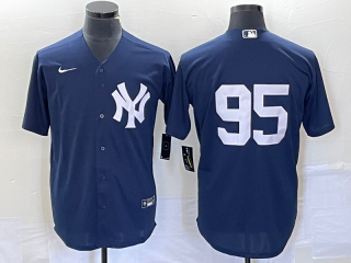 Men's New York Yankees #95 Oswaldo Cabrera Navy Blue Cool Base Stitched Baseball Jersey