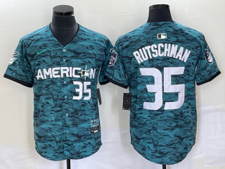 Men's Baltimore Orioles #35 Adley Rutschman Teal 2023 All Star Cool Base Stitched Baseball Jersey