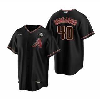 Men's Arizona Diamondbacks #40 Madison Bumgarner Black 2023 World Series Cool Base Stitched Baseball Jersey