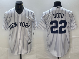 Men's New York Yankees #22 Juan Soto White 2024 Cool Base Stitched Jerseys