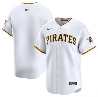 Men's Pittsburgh Pirates Blank White Home Limited Baseball Stitched Jersey