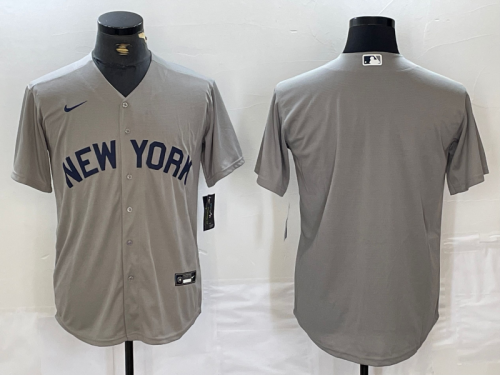 Men's New York Yankees Blank 2021 Grey Field of Dreams Cool Base Stitched Baseball Jersey