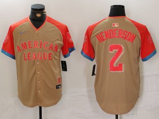 Men's Baltimore Orioles #2 Gunnar Henderson Cream 2024 All Star Limited Stitched Jersey