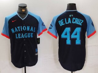 Men's Cincinnati Reds #44 Elly De La Cruz Navy 2024 All Star Limited Stitched Jersey