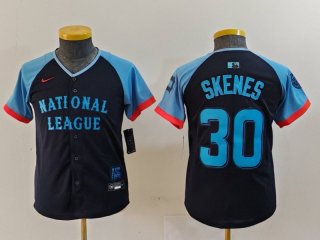 Youth Pittsburgh Pirates #30 Paul Skenes Navy 2024 All Star Limited Stitched Jersey