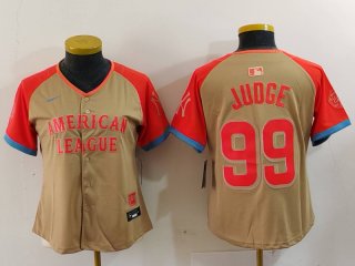 Women's New York Yankees #99 Aaron Judge Cream 2024 All Star Limited Stitched Jersey